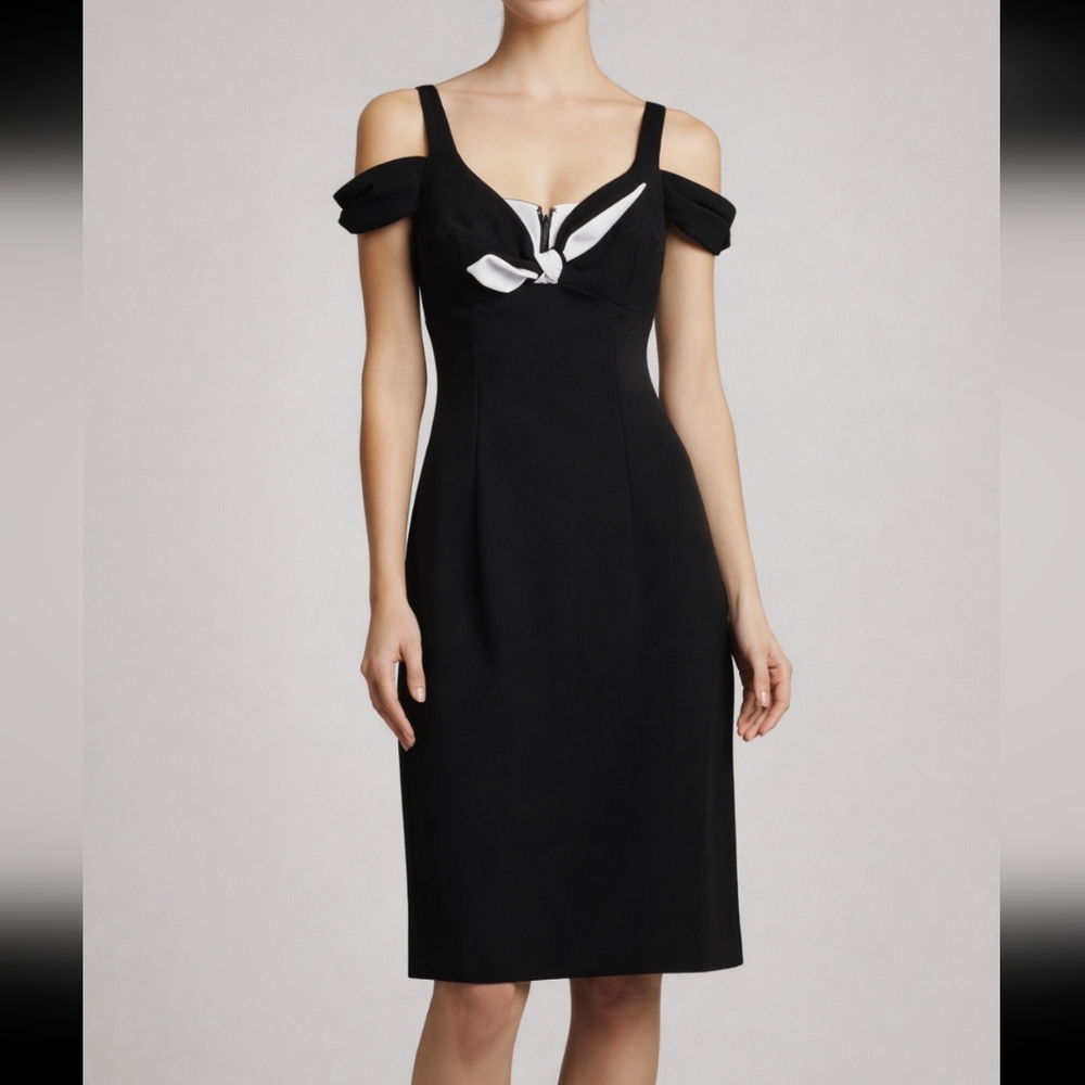 Rickie Freeman for Teri Jon cold shoulder dress size 2